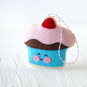 PDF Pattern - Gumdrop Cupcake, Christmas Ornament Pattern, Felt Softie Sewing Pattern
