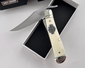 Coltellino tascabile CASE XX Harley-Davidson Russlock White HANDLE - 52249