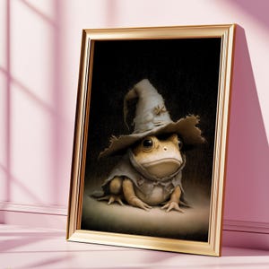 Victorian Witch Toad Print: Gothic Halloween Wall Art (Digital Download)