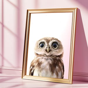 Adorable Baby Owl Wall Art Print, Whimsical Home Decor, Gift For Her, Kitchen, Bedroom, Bathroom, Living Room, Entry way, Birthday Gifts