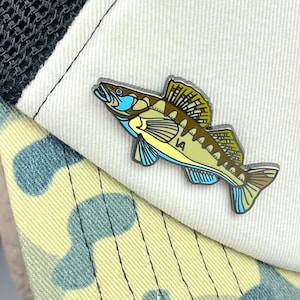 Zander Fish Enamel Pin – Bold Gift for Walleye Anglers