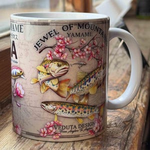Yamame Trout Fishing Mug: Hand-Drawn Angler Gift