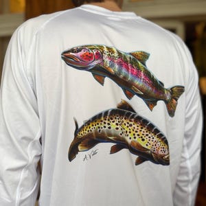 Brown Trout Skin Performance Fishing Sun Hoodie | Trout