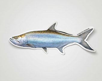 Adesivo para pesca de tarpon: presente para pescador de água salgada - Veduta Design
