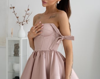 white christmas dresses Black Bustier Dress - Fit and Flare Dress main image 1