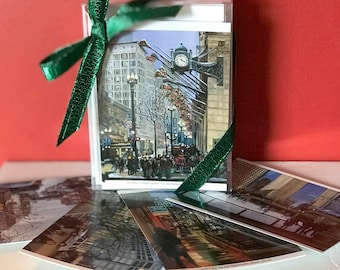 7 Design Variety Pack Chicago Christmas Cards - Box of 35