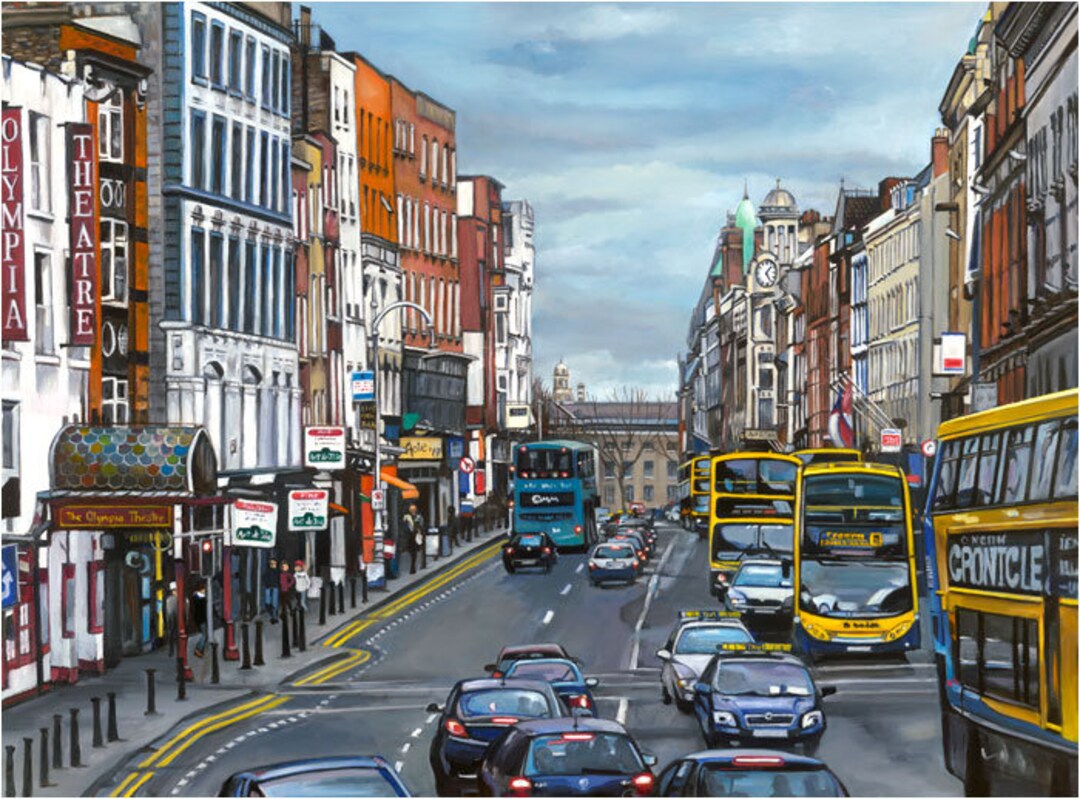 Dublin Oil Painting 20x15in Giclee Print Etsy