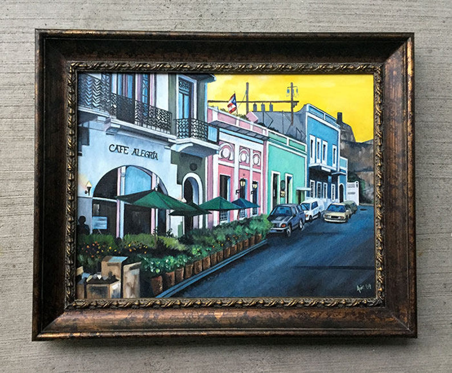 Old San Juan, Puerto Rico - 24x18in Original Oil Painting on Sale - Etsy