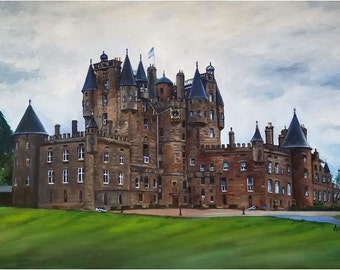 Glamis Castle Painting - 18x12in Giclee Print