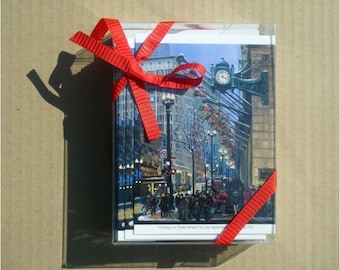 Chicago State St. Painting Christmas Cards - Box of 30