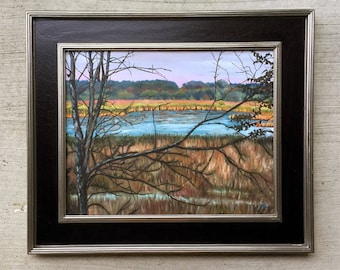 Wetlands Landscape Painting- 20x16in Original Oil