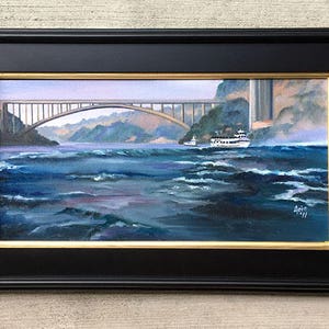 Original Oil Painting of Niagara Falls 24x12in image 2
