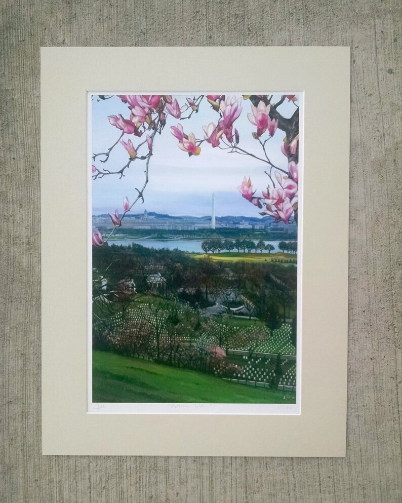 Washington DC Cityscape 12x18in Giclee Print of Washington DC Skyline