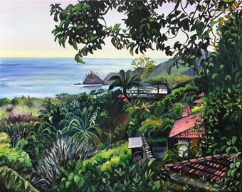 Costa Rica Landscape Painting- 20x16in Original Oil