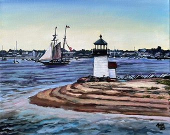 Nantucket Landscape Painting- 20x16in Original Oil