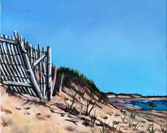 Cape Cod Beach Original Oil Painting - 11x14 in Realism Landscape