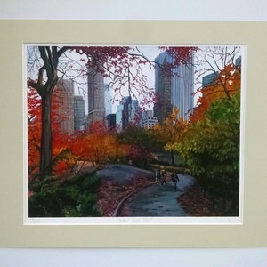 NYC Central Park Oil Painting 15x12in Giclee Print image 5