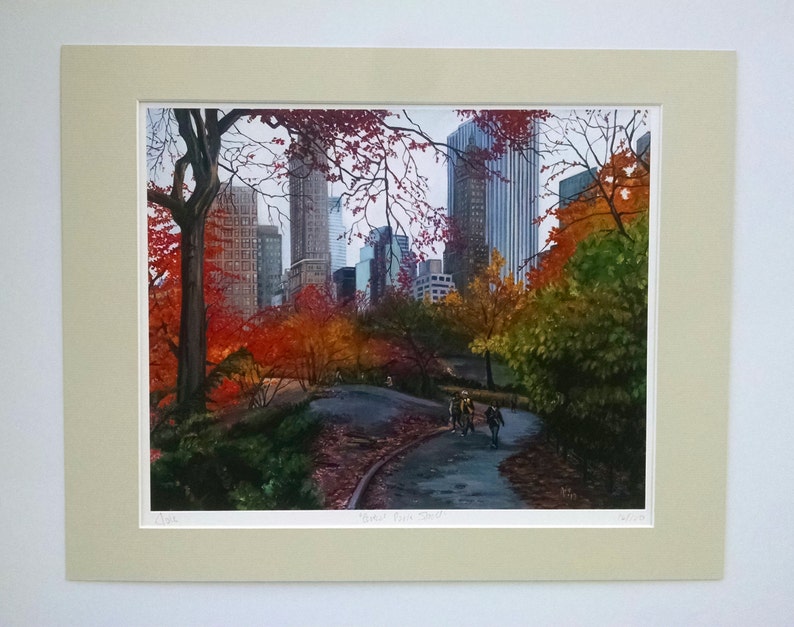 NYC Central Park Oil Painting 15x12in Giclee Print image 5