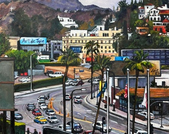 Hollywood Boulevard Original Oil LA Painting  - 16x20