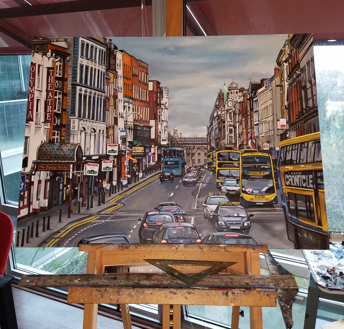 Dublin Oil Painting 20x15in Giclee Print Etsy