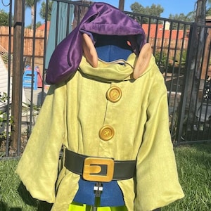 Dopey Dwarf Snow White and the seven dwarfs Cosplay Costume Custom Made Shirt Belt Shoes