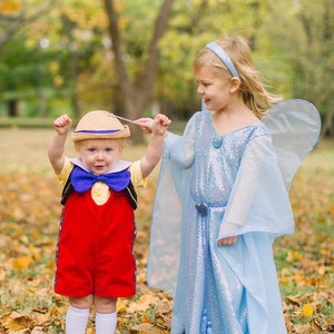 green emerald velvet dress Blue Fairy Costume Inspired Pinocchio Blue Fairy Dress – Lydiacosplay main image 1