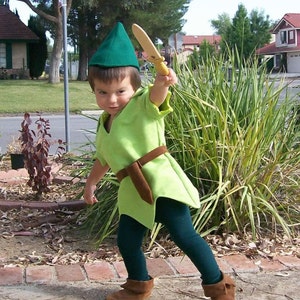 Peter Pan Costume Faux Suede Shoes Or Elf Robin Hood Peasent Style Costume Shoes Custom Made For any Child Size image 5