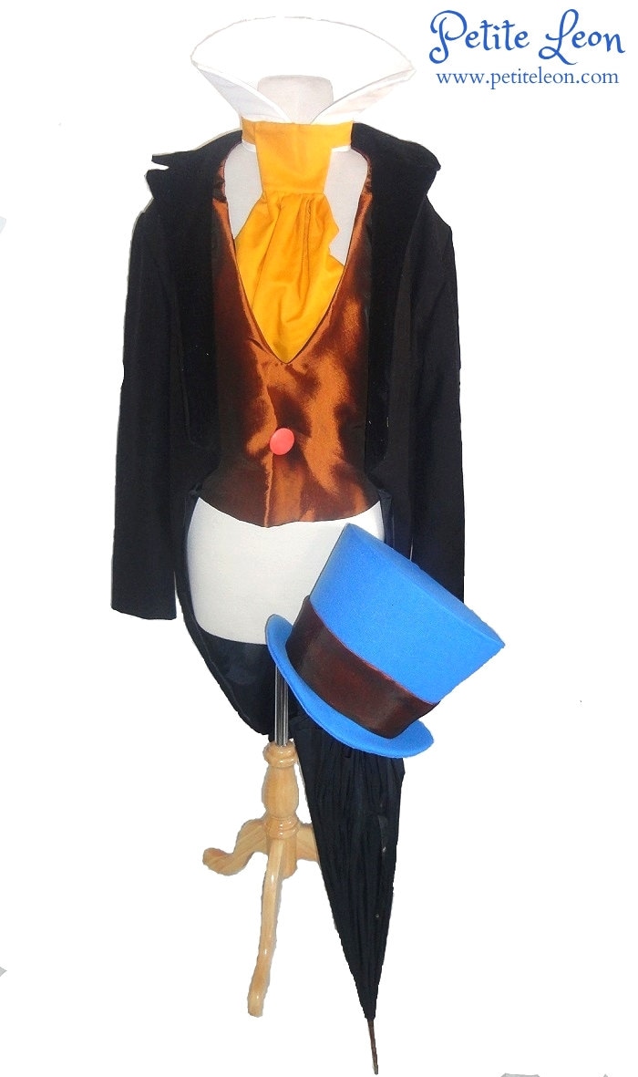 Jiminy Cricket Costume Cosplay Pinocchio Wellington Style Top Hat Tuxedo  Burnt Orange Vest Adult Sizes - Etsy