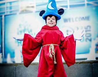 Fantasia Sorcerer Mickey Costume Wizard Hat & Costume Child Sizes