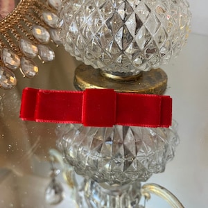 Ready to Ship Mary Poppins bow tie Double Stacked Red Velvet Costume Cosplay