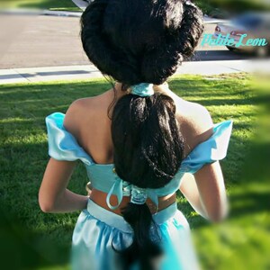 Princess Jasmine Costume Cosplay Genie Arabian Aladdin Style ADULT & Child sizes image 4