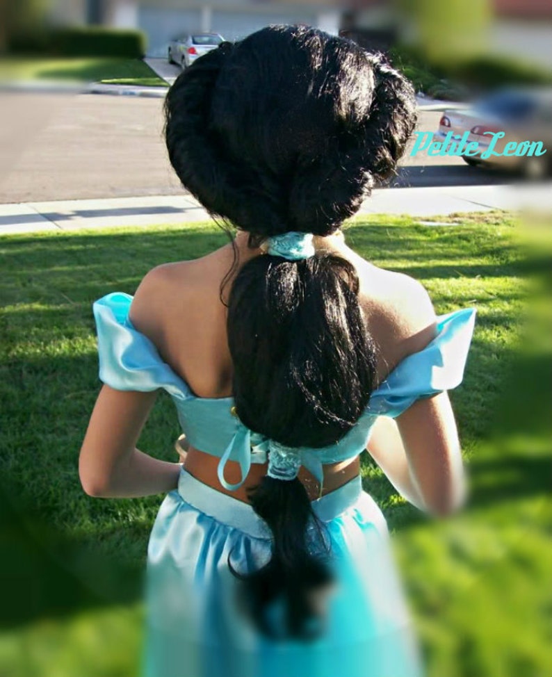 Princess Jasmine Costume Cosplay Genie Arabian Aladdin Style ADULT & Child sizes image 4