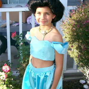 Princess Jasmine Costume Cosplay Genie Arabian Aladdin Style ADULT & Child sizes image 2