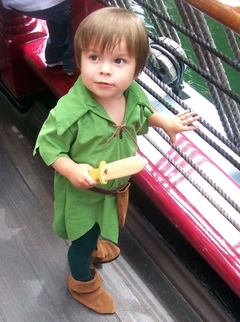 Peter Pan Costume Faux Suede Shoes Or Elf Robin Hood Peasent Style Costume Shoes Custom Made For any Child Size image 4