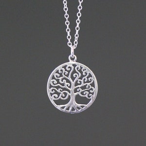 Tree of Life Necklace - Silver Tree of Life Pendant - Bali Silver Pendant - Judaica Jewelry - Bat Mitzvah Gift