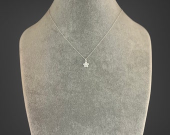 ◆STONEHENgE◆ silver flower necklace SC24C26E Big Flower Necklace - Silver Flower Necklace - Artisan