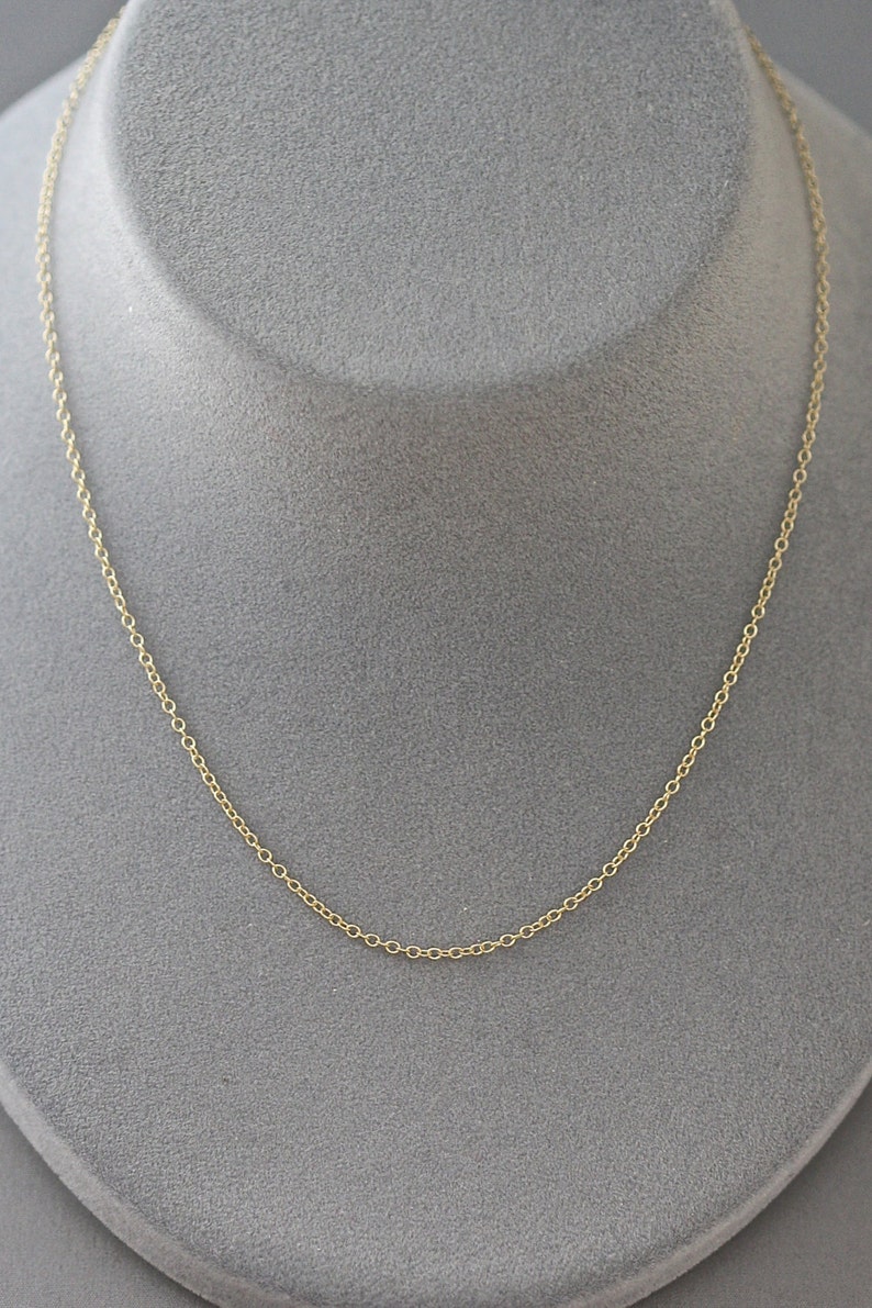 16 Gold Chain Chain with Clasp 14k Gold Filled Chain Finished Gold Chain image 1