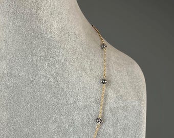 Gold and Silver Chain - Mixed Metal Jewelry - Gold and Silver Necklace - Necklace and Earrings - Wire Wrapped Necklace - Two Tone Necklace