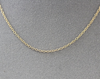 24" Gold Chain - Chain with Lobster Clasp - Simple Gold Chain - 14k Gold Filled Chain - Open Link Gold Chain - Finished Gold Chain