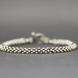Bali Bead Bracelet - Sterling Silver Bracelet - Bali Silver Bracelet - Minimalist Silver Bracelet - Statement Bracelet - All Silver Bracelet