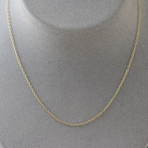 20&quot; Gold Chain - Simple Gold Chain - Chain for Pendant Gold - Chain with Clasp - Open link Gold Chain - Finished Gold Chain