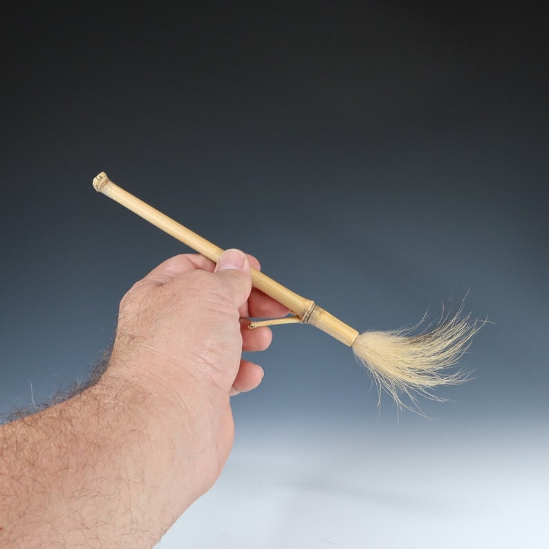 Bamboo Racoon Dog Tail Paint Brush Tanuki Paintbrush Mop | Etsy