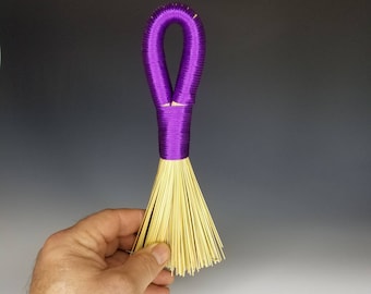 Stiff Purple Slip Broom, Paint Brush, Hake, Handmade Broom Paintbrush, Hakame