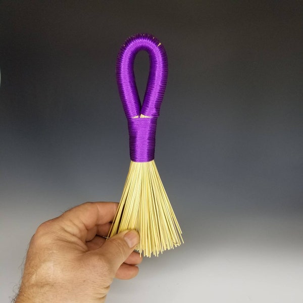 Stiff Purple Slip Broom, Paint Brush, Hake, Handmade Broom Paintbrush, Hakame