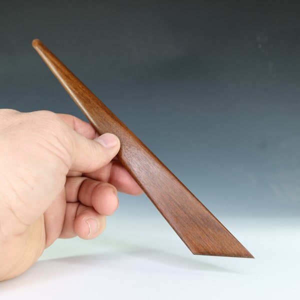 Ipe Trim Knife With Thumb Tool, Pottery Tool, Ceramic Wood Trim Knife