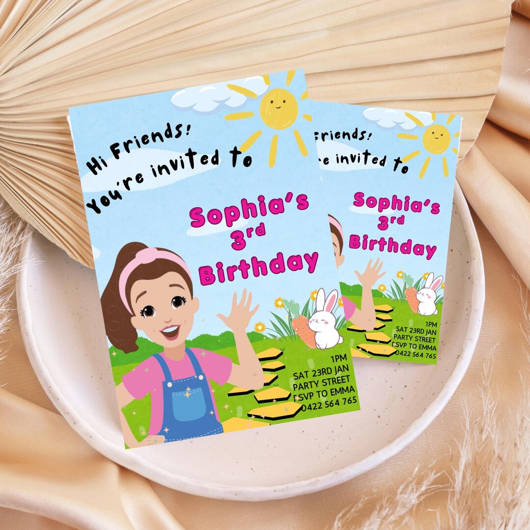 Ms Rachel Birthday Invitation, Ms Rachel Theme, Ms Rachel Party ...