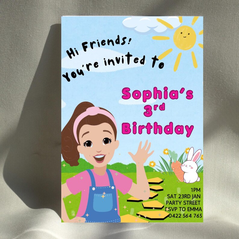 Ms Rachel Birthday Invitation, Ms Rachel Theme, Ms Rachel Party ...