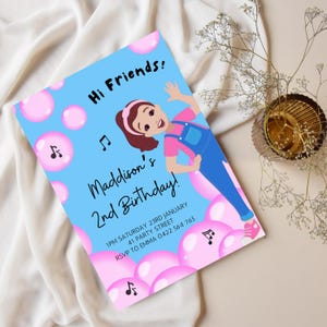 Ms Rachel, Birthday Invitation, Ms Rachel Decorations, Ms Rachel Theme ...