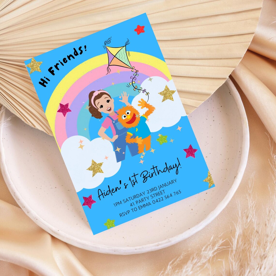 Ms Rachel Invitation, Birthday Boy, Birthday Girl, 1st Birthday Invite ...