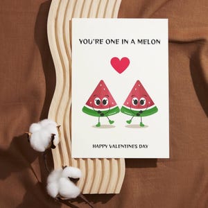 Vous êtes un melon, carte-cadeau de la Saint-Valentin, cadeau Saint-Valentin pour lui, anniversaire, Saint-Valentin drôle, cadeau pour lui, cadeau pour elle